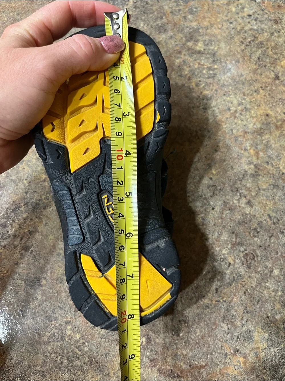 KEEN Newport H2 Little Kids Size 12 Navy Blue Yellow Waterproof Hiking Sandals